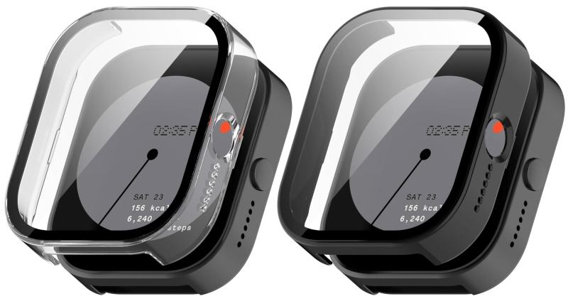 [2枚セット] For cmf by NOTHING WATCH PRO ケース 保護カバー ガラスフイルム一体型ケース 【ZENGZOUZ】 保護フィルム PC素材+日本旭硝子素材強化ガラス 装着簡単 耐衝撃 高透過率 指紋防止 傷防止 cmf b