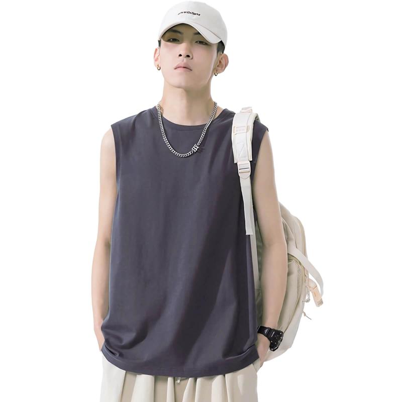 [fourfivesixはる] タンクトップ メンズ 綿100% 下着 ノースリーブ シャツ ゆったり ランニングシャツ ..