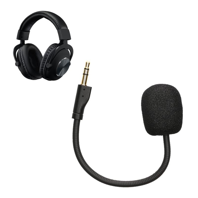 Rakuten - kwmobile Logitech G Pro X対応 交換用マイク - ゲーミングヘッドセット 取り外し可能 3.5mm 黒色