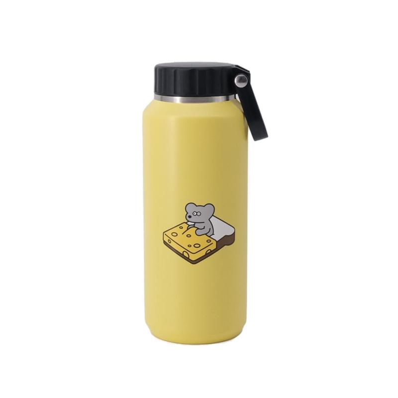 ANDY アンディ ステンレスボトル ハンドル付 500 ねずみのANDY ステンレスボトル マグボトル 取っ手 直飲み 水筒 500ml 洗いやすい お..