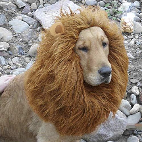 犬用 ライオン ウィッグ 耳付き 被り物 犬 コスチューム ハロウィン ペット用 変身グッズ ドッグ 愛犬 たてがみ ウィッグ 可愛い 犬服 冬 防寒 コスプレ 小道具 イヌ ワンちゃん ペット服 中