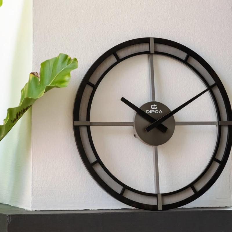 【DIPOA（ディポア）】掛け時計 おしゃれ 木製 bicycle wheel 40cm 大きめ レトロ 北欧 欧州 ドイツ 木製 Wood 壁掛け時計 静音 WN118BL 壁掛け時計 ナチュラル 贈り物 華やか プレゼント 御祝 リビング 3
