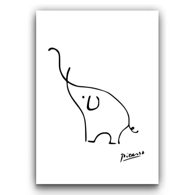 乐天商城 - ピカソ 可愛いぞうの絵 各種サイズ ポスターaoipro