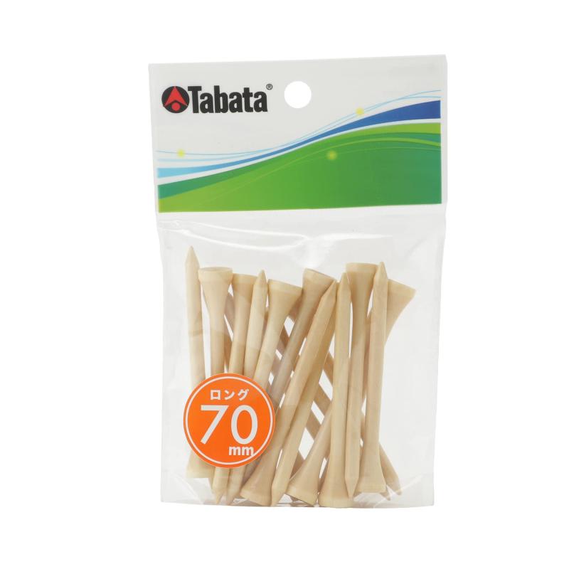 Tabata(タバタ) ゴルフ ロングティー ティー ウッドティー ロング プロスリムロング 白木 ニス