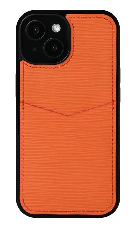 エンボスレザー 本革 スマホケース iPhone 互換性 対応ケース 波模様 型押しレザー カード入れ グリップ 落下防止 滑りにくい