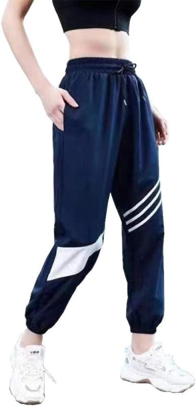 [enocoland] ジャージ レディース 下 ジョガーパンツ スウェット カジュアル ゆったり スポーツウェア フィットネス ヨガ サイドライン