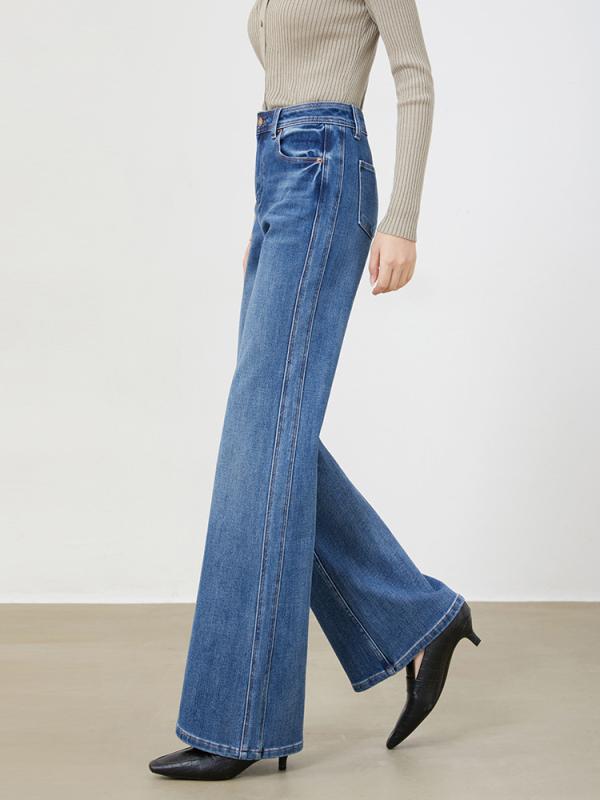 ジーンズ レディース デニムパンツ ジーパン フレアパンツ ベルボトム ボトムス ズボン ハイウエスト 美脚 脚長 細見え スリム タイト フィット ストレッチ 伸縮性 カジュアル デイリー 普段使い 通学 通勤 春夏