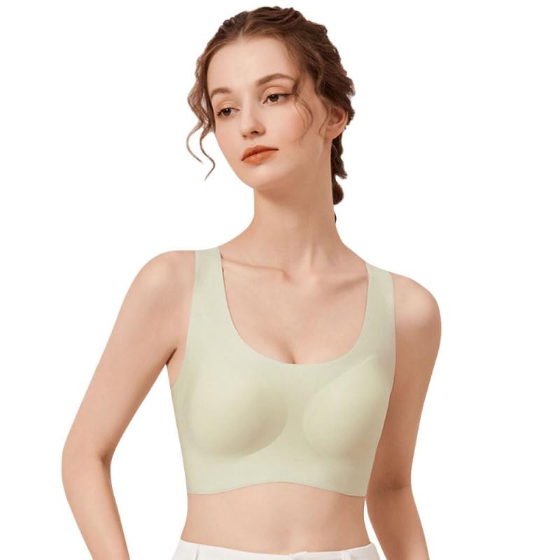 [FEISEDY] ナイトブラ ノンワイヤー 超柔らかいゼリー生地 通気性 締め付け感ゼロ 美胸美背 大きい胸は小さくて 副乳を収めて スポーツブラジャー 美乳ブラ 昼夜兼用 瞬間谷間 無縫製 24時間