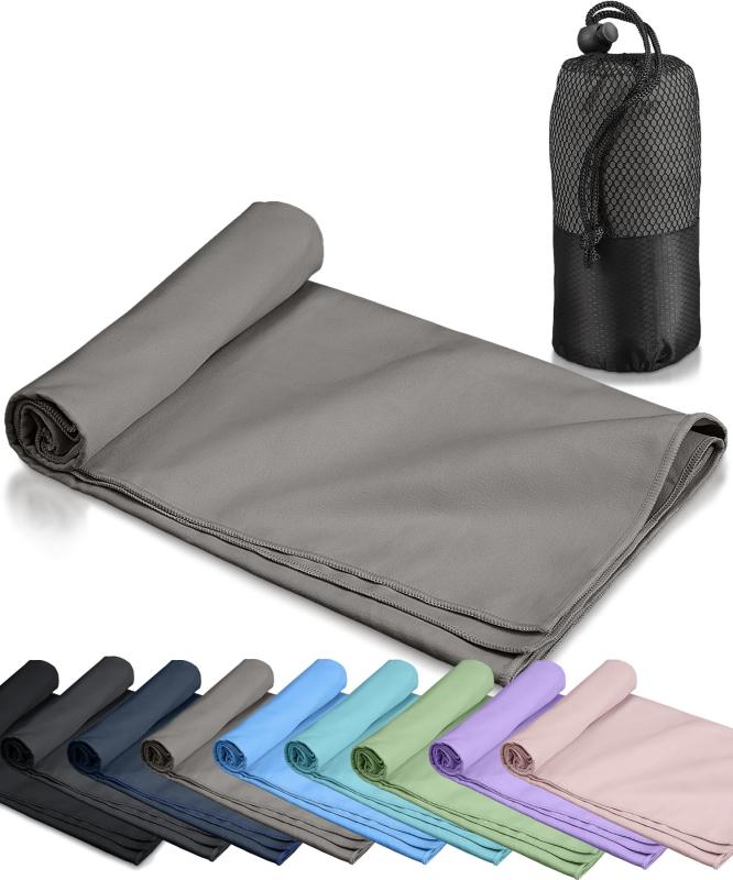 速乾タオル 旅行 登山 【グッと吸い・サッと乾く】超軽量 コンパクト スポーツタオル セームタオル マイクロファイバー そっかんタオル バスタオル フェイスタオル アウトドア ヨガ サウ