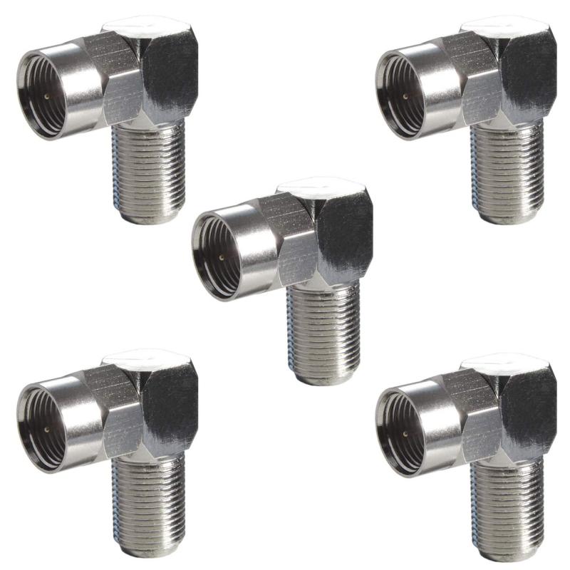 F-Factory [変換プラグ] アンテナケーブル L型変換プラグ (4K8K.BS.CS.地デジ.CATV 対応)(F型⇒ネジ式)