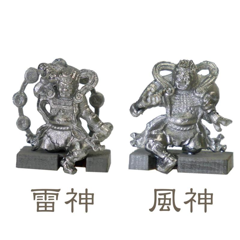 ウッディジョー 1/100 ハーフタイプ 浅草寺 雷門 ソフトメタル製の風神・雷神付 木製模型 未塗装組立キット 3