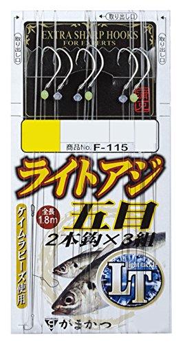 がまかつ(Gamakatsu) ライトアジ五目仕掛 2本鈎 F115