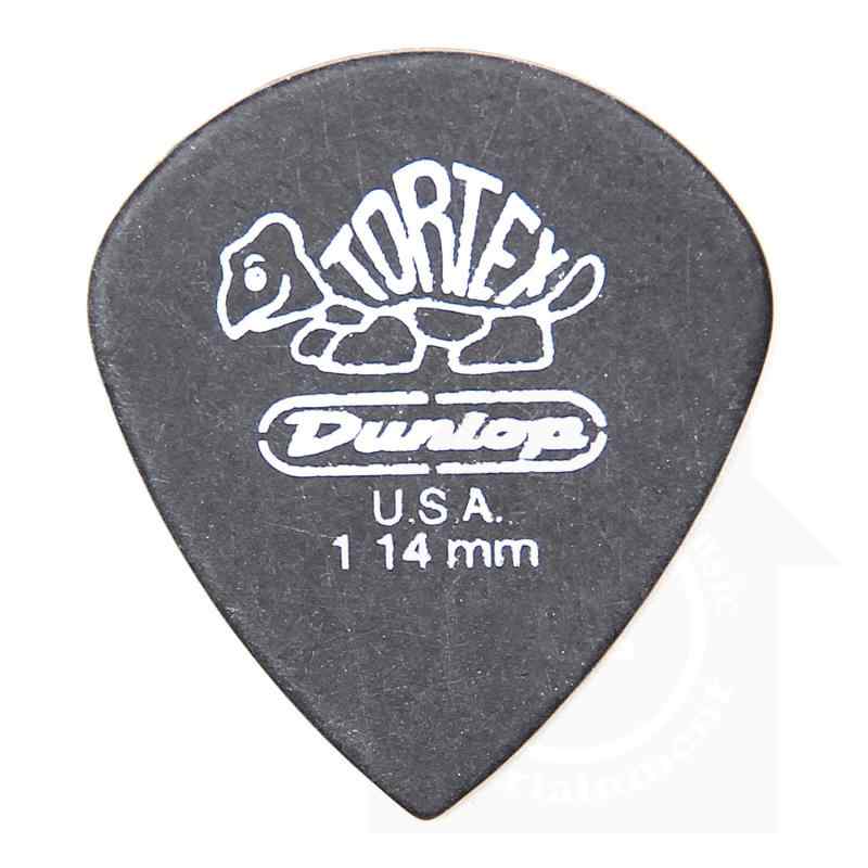 Jim Dunlop Tortex Jazz Pitch Black Pick 12枚セット 1.14mm ト―テックス ジャズ ピッチ ブラック ピック ＆ Musent Custom Players Pick 付き 482B114-BLK-12P