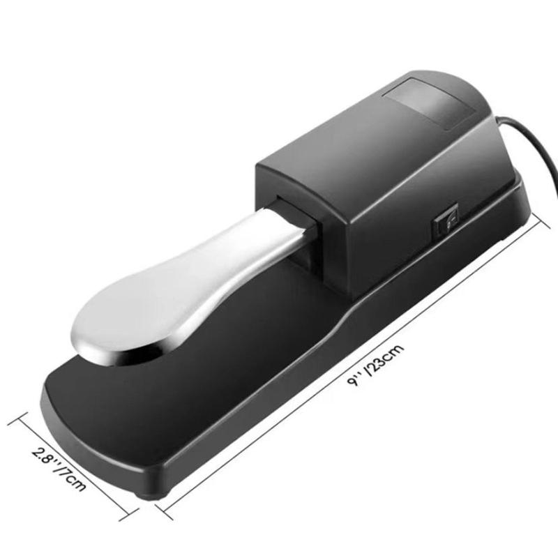 サステインペダル 6.35mm 入力プラグ 極性スイッチ付き ヤマハ、エレクトーン、ローランドエレクトリックピアノ、MIDI鍵盤シンセサイザ楽器汎用シングルステップ 滑り止めペダル 耐久性（ putera-10107401 GRATIQUE MIEI サンプル画像2