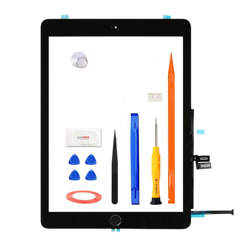 JPUNG タッチスクリーンデジタイザー iPad 第7世代用(A2197 &amp; A2198 &amp; A2200)，iPad 第8世代用(A2270, A2428, A2429, A2430)，10.2インチ 2019 フロントガラス交換 ホームボタン&amp;ツール修理キット