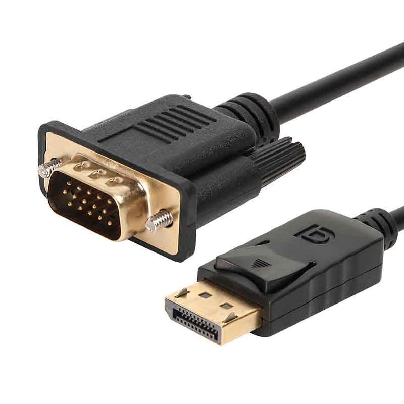 VECASDEN DisplayPort to VGAケーブル、ノートPC/デスクトップPCからモニター/プロジェクターへのDP to VGAアダプターコード、1080Pオス-オス（双方向非対応、HDMIやUSBとは互換性なし）