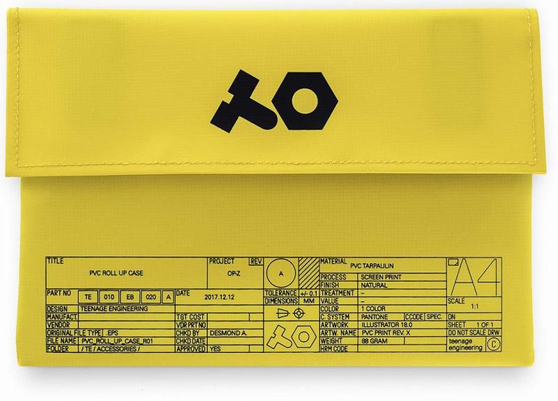 Teenage Engineering OP-Z pvc roll up yellow bag OP-Z用ケース ティーンエイジ エンジニアリング
