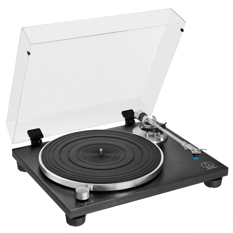 オーディオテクニカ AT-LPW30 BK ベルトドライブ ターンテーブル/レコードプレーヤー/フォノイコライザ-内蔵VM型ステレオカートリッジ付属/木製キャビネット/ブラックウッド 【】