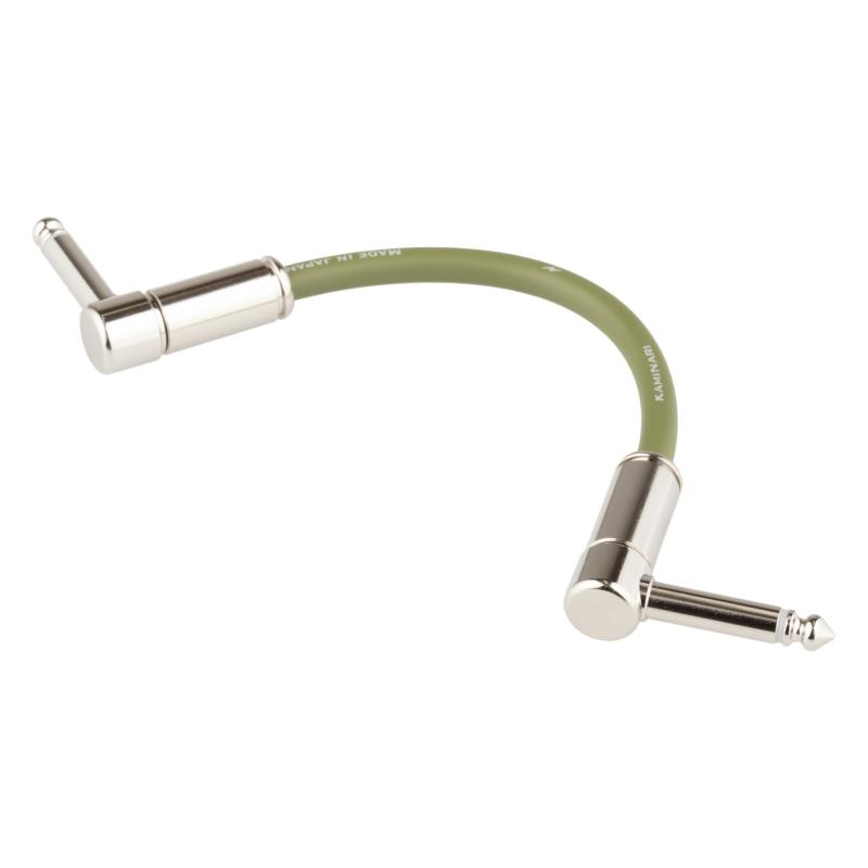 KAMINARI GUITARS ギターシールド Electric Bass Patch Cable2 15cm 鶯[Moss Green] K-BPC2-15LL