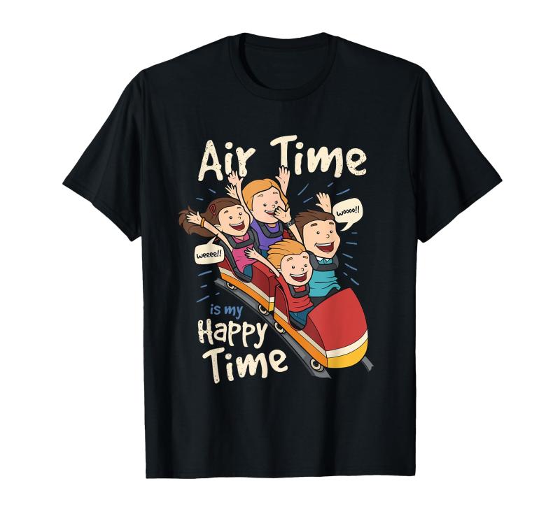 Rakuten - 私の幸せな時間の空の時間 面白いジェットコースターのギフト Tシャツ