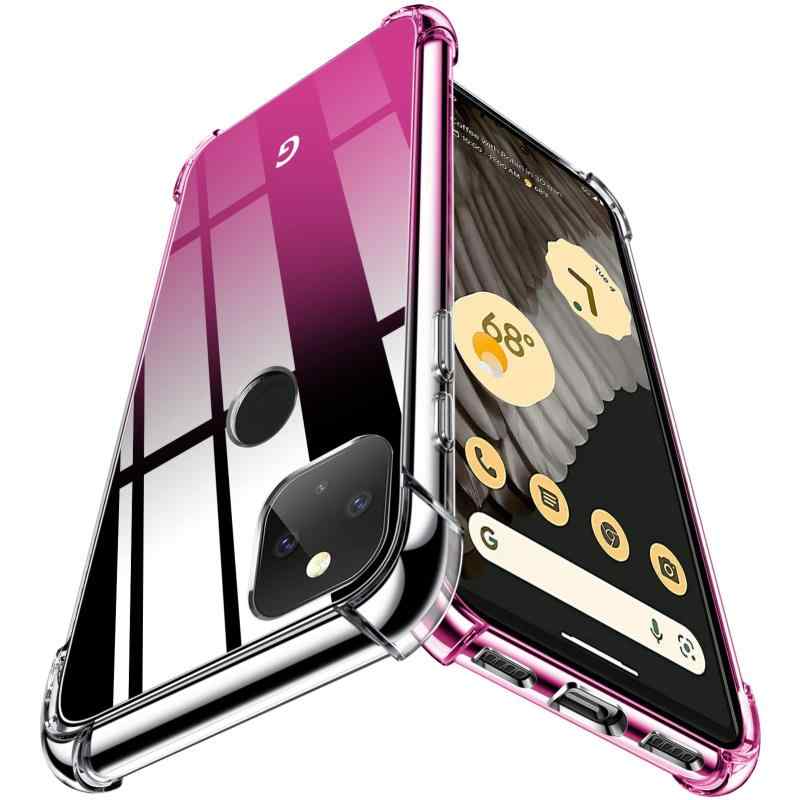 樂天商城 - WYEPXOL 対応 Google Pixel 6A 用のケース クリア 耐衝撃 グラデーション色 四隅エアクッション TPU 軽量 薄型 ピクセル 6A 用のケース 透明 シリコン 衝撃吸収 耐久 黄変防止 滑り止め 脱着簡単 カバ