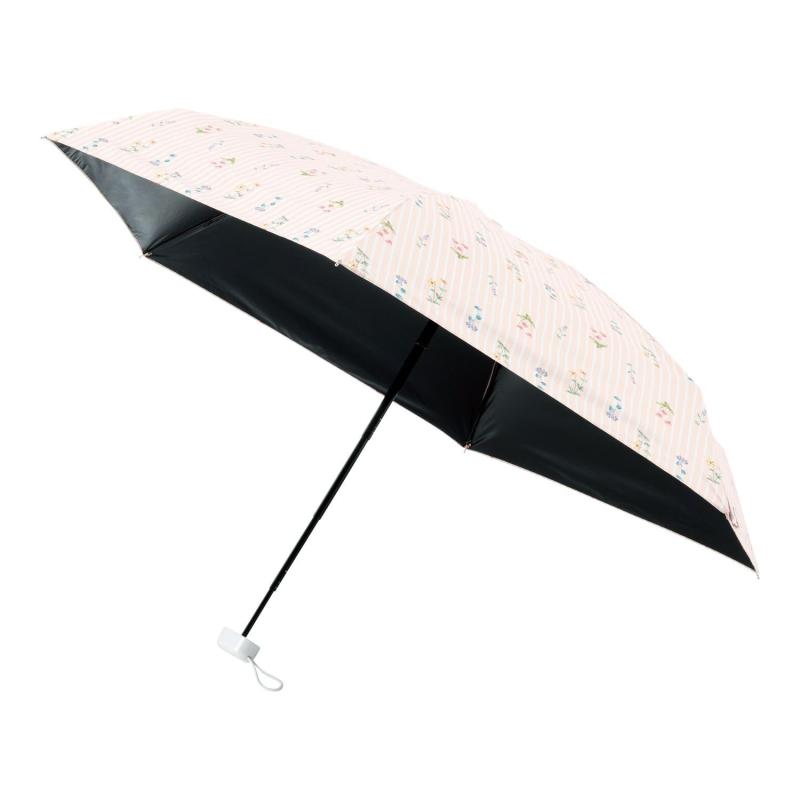 乐天商城 - ムーンバット 【エスタ】 日傘 折りたたみ傘 レディース 晴雨兼用 遮光 遮熱 UV 5フラット ペールブルーム 31-230-30255-22