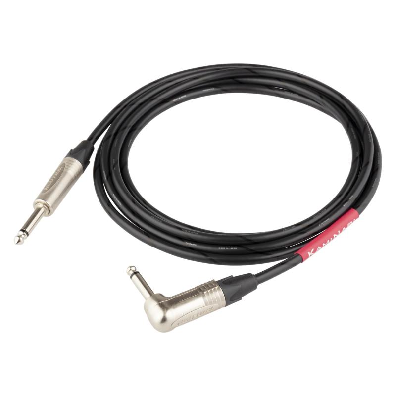 KAMINARI GUITARS ギターシールド All-round Cable 3m Black[with Black Spiral] K-AR3LS