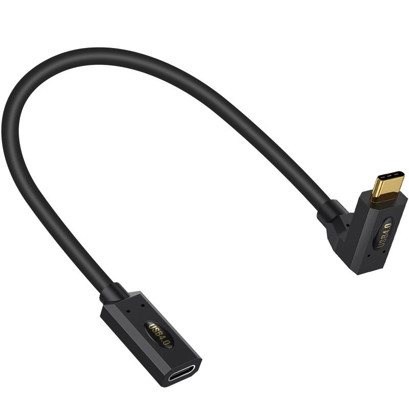 Poyiccot USB4 延長ケーブル L型