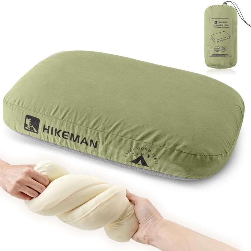 Rakuten - キャンプ 枕 キャンプ枕 携帯枕 最強 ウレタン コンパクト カバー洗える 通気性 オールシーズン使える 肌触りが良い 軽量 収納袋付き ピロー 旅行 アウトドア 登山 車中泊 防災
