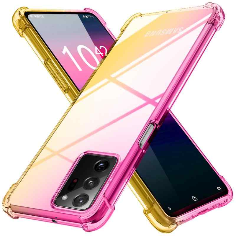 乐天商城 - Galaxy Note20 Ultra クリア SC-53A SCG06 ケース 薄型 グラデーション色 軽量 TPU 耐衝撃 スマホケース 透明 米軍MIL規格取得 おしゃれ 黄変防止防塵一体型 人気 ギャラクシーノート20ウルト携帯カバー