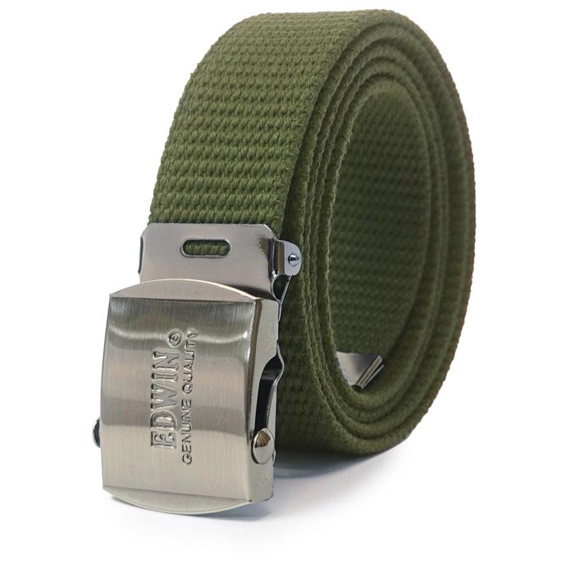EDWIN(エドウィン) ベルトベルト 32mm ウエスト110cmまで対応 ブラックバックル GI ガチャベルト 大きいサイズ 0101298Lメンズ