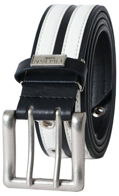 [リベルト エドウィン] ベルト メンズ ダブルピン 合皮 ハトメベルト カジュアル