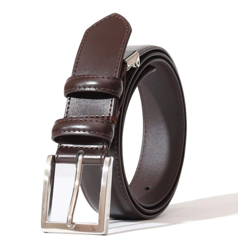 [ショップエスト] 伸びるビジネスベルト 牛革 レザー ベルト 1ピン ビジネス フォーマル メンズ