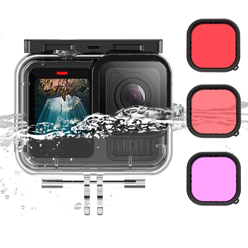 Taoricup GoPro 13 �б� �ޥ���� �ɿ�ϥ����� �ɿ奱���� �֥饱�å� ���������꡼ GoPro 12/GoPro 11 �ɿ奱�������å� 45m�Ѱ� �����ӥ󥰥ե��륿��3����° �ɿ���ũ�ϥ����� ���滣���ѡʥ�