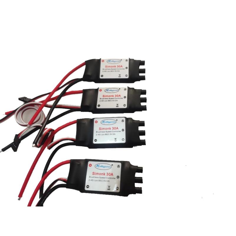 Rakuten - F450 F550 X525マルチコプター対応SimonK 30A ESCブラシレス スピード コントローラー BEC 2A 4PCS