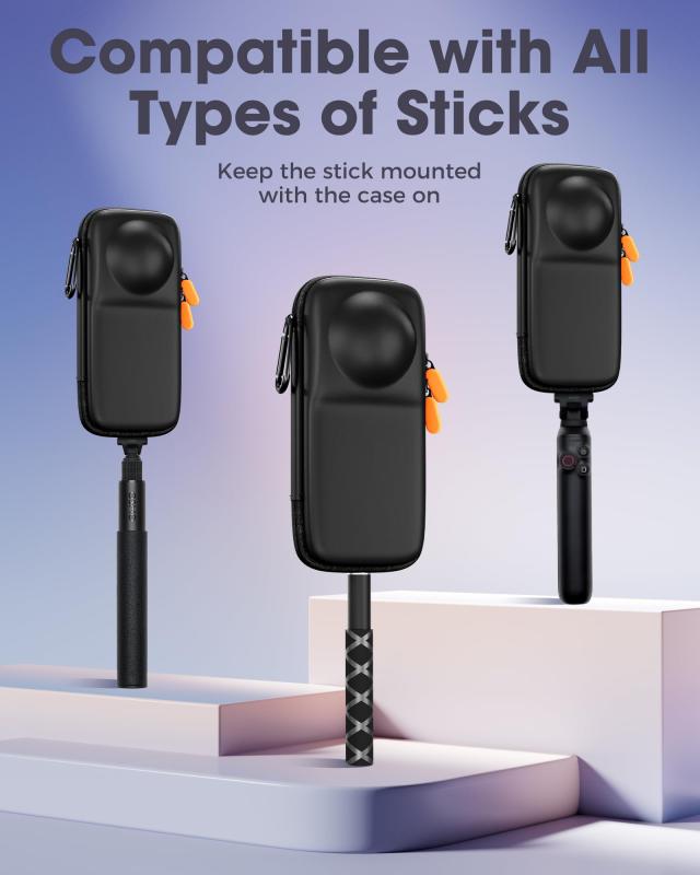 ProCase Insta 360 X4/X5用キャリーケース Insta 360 X5/X4保護カバー 互換性あり スリム 持ち運び 防水 防塵 アクションカメラアクセサリ