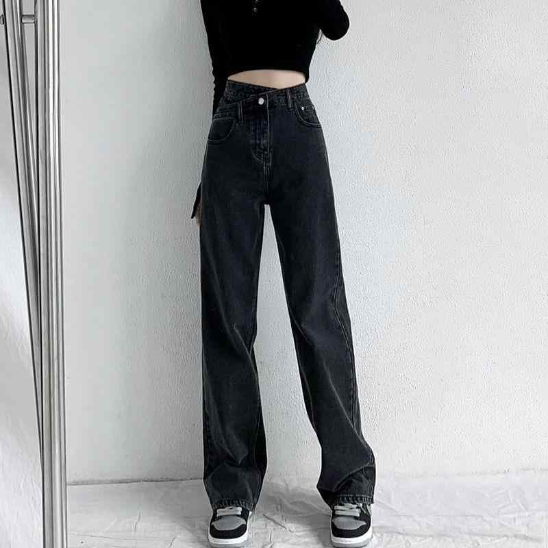 ・カテゴリ: 牛仔パンツ・主な素材: 綿 70%-80%・スタイル: 通勤風・パンツ丈: 長ズボン・ウエスト: 高腰・デザイン: ワイドパンツ・シルエット: ストレート・人気要素: ウォッシュ、ヴィンテージ加工、ボタン・カラー展開: ダークグレー、レトロブルー、ライトブルー、ブルーグレー・サイズ展開: S、M、L、XL、2XL