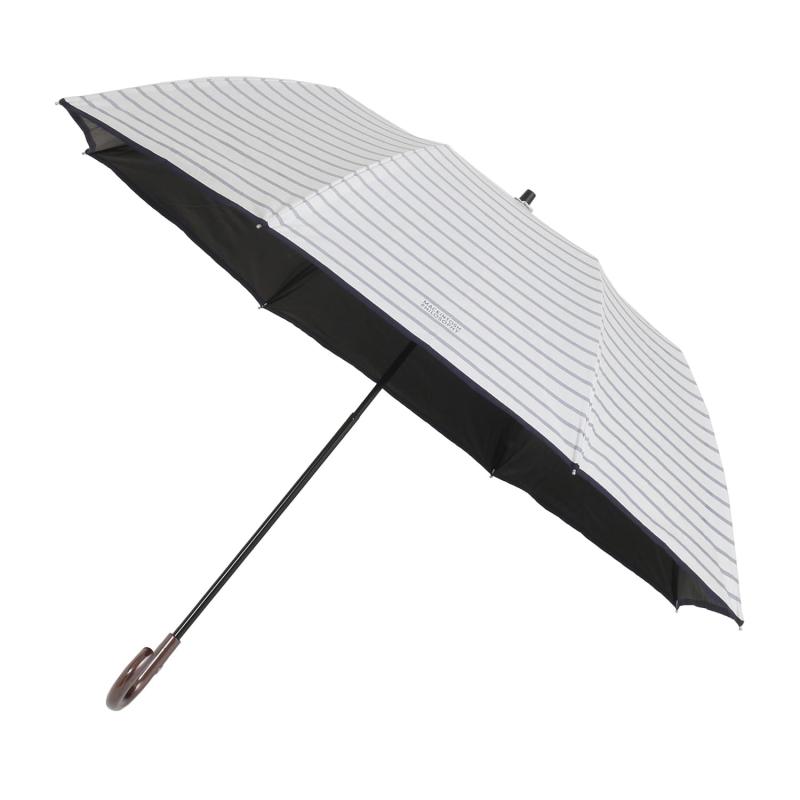 ムーンバット 日傘 折りたたみ傘 晴雨兼用 一級遮光 遮熱 UV ボーダー 22-431-11922-51