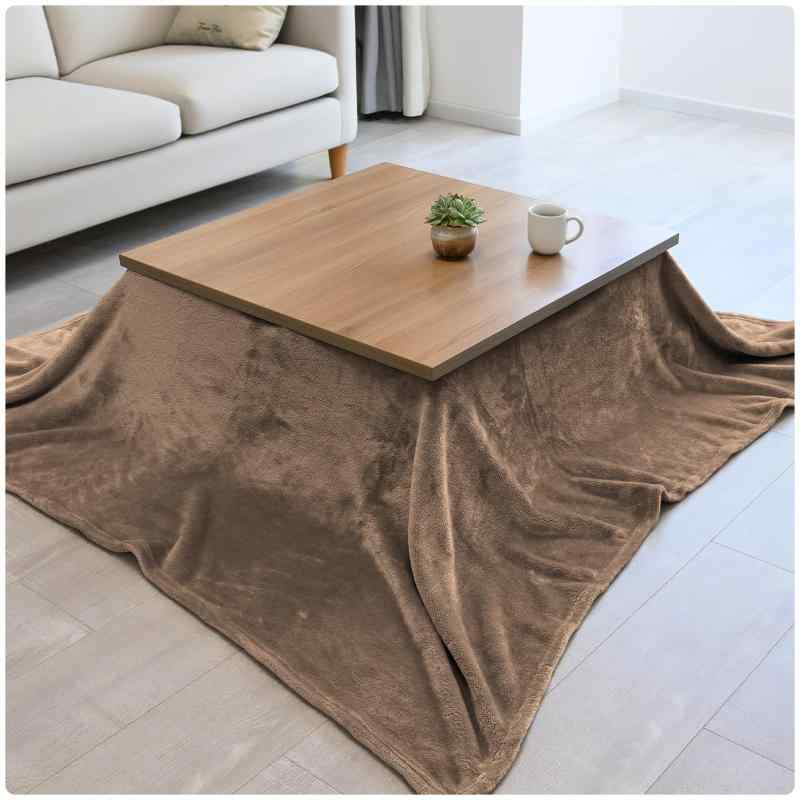 Sunnyskies こたつ布団 掛け布団 火燵布団 掛け布団 省スペース 毛布 軽量 正方形 暖かい 吸湿発熱 柔らかい こたつ中掛け毛布 フランネル生地 静電気防止 保温性