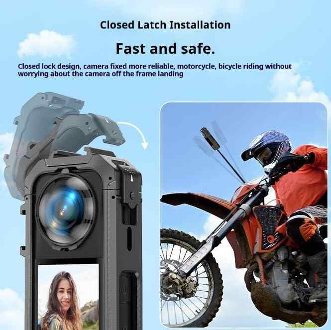 Insta360 X5 対応 ブラケット PC+ABSオイルスプレープロセス製造 マグネット式クイックリリース 滑り止め カメラ固定保護 Insta 360 X5専用アクセサリー