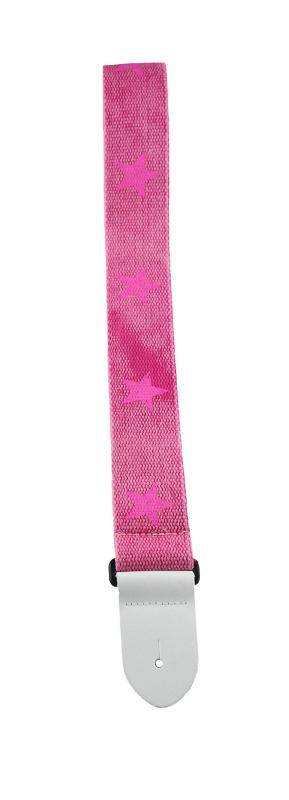 Perri's(ペリーズ) CWS20-6529 コットン生地 ギターストラップ 2" DELUXE COTTON PNK W/STARS GUITAR STRAP【smtb-KD】【RCP】