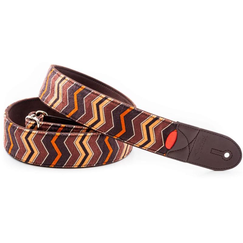 [RightOn STRAPS] ライトオンストラップス ギター・ベース用ストラップ 5cm巾 80～145cm ZIGGY BROWN