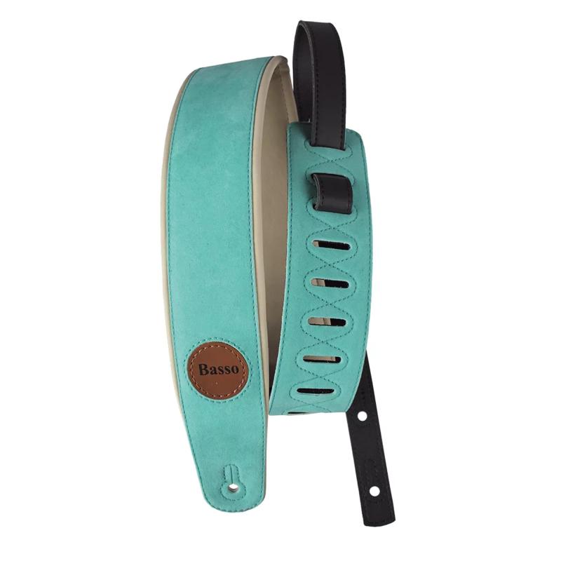 BASSO(バッソ)ギターストラップ クラシック・スエード シリーズ CLA08 Surf Green SuedeBASSO ギターストラップ内部フォームパッドクラシックスエード