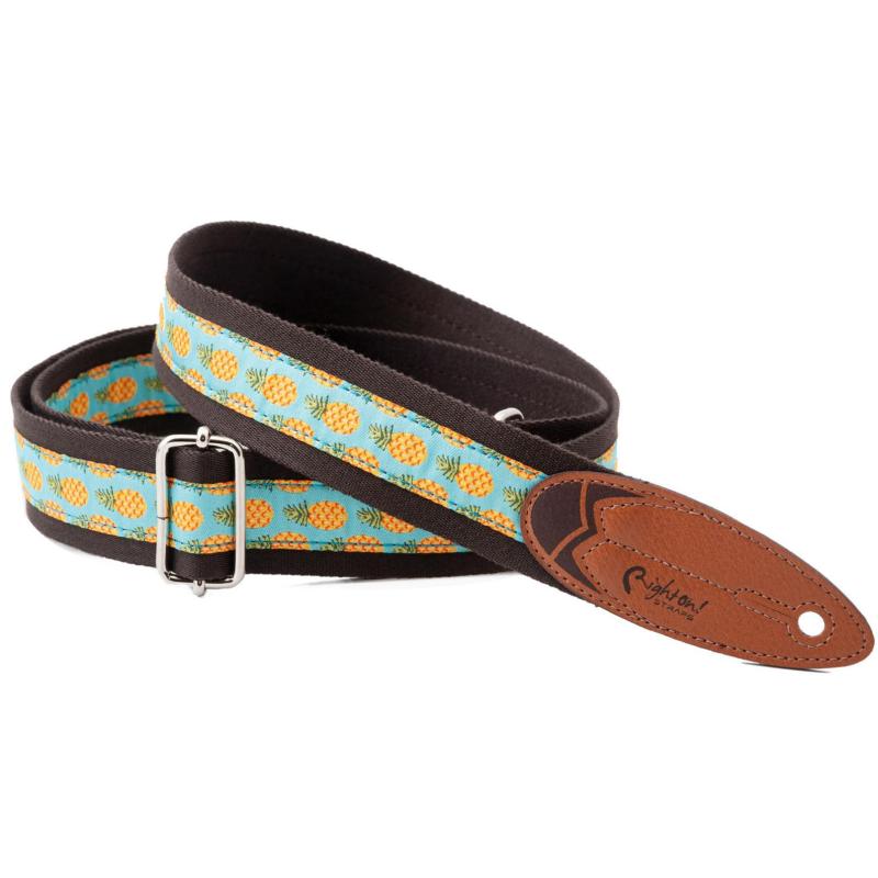 [RightOn STRAPS] ライトオン ストラップス ギター ベース ストラップ 幅 4cm、長さ 85～153cm SURF MALIBU BROWN 【】