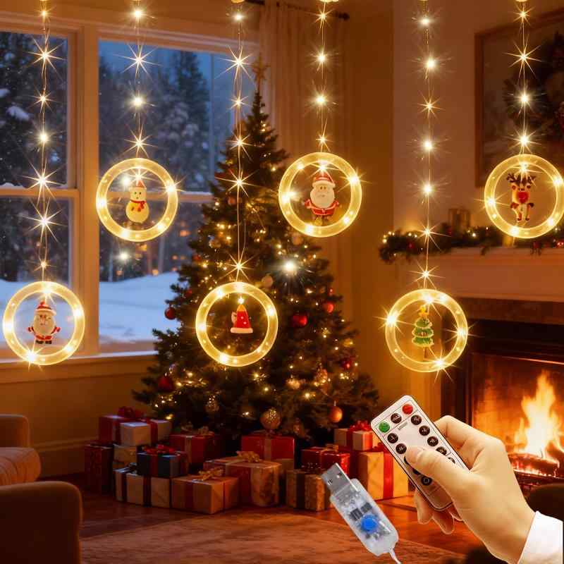 クリスマス 飾り イルミネーション クリスマスツリー ライト 電飾 装飾 屋内屋外兼用【3M USB充電式 点灯パターン8種類】LED 飾りライト イルミネーション christmas lights リモコン付 防水 電飾