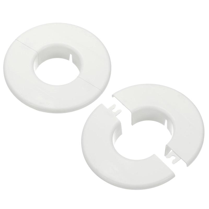 Rakuten - PATIKIL 壁用プリットフランジ2.1"（53 mm） 2個の丸型取り外し可能なエスカッションプレートバックル キッチン バスルーム エアコンアームパイプ蛇口装飾用の水管カバー ホワイト