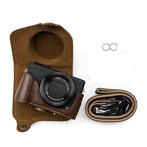 乐天商城 - kinokoo PowerShot G7 X Mark3/G7 X MarkIII/G7X3/G7 X Mark2/G7 X MarkII/G7X2 ケース 三脚穴付き ショルダーストラップ