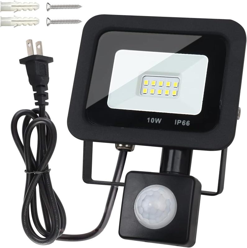Rakuten - SenMeiGuang 10W 20W 30W 50W LED投光器 【超薄型 】センサーライト 人感 昼光色 6000K,1000LM,2000LM, 3000LM,5000LM 高輝き AC110V PIR 投光器 省エネ フラッドライト 広角ライト