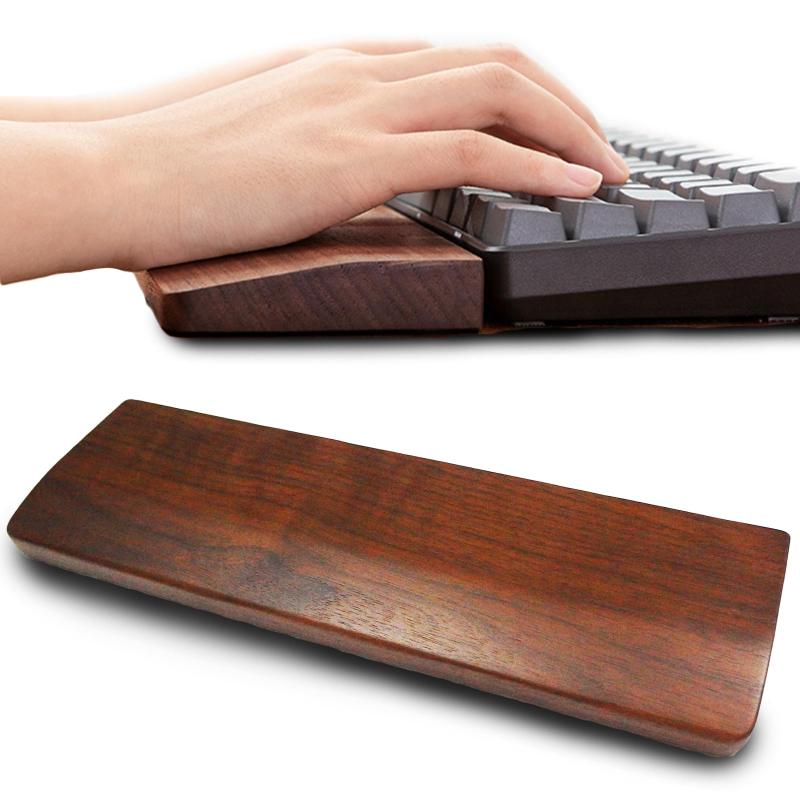 Silver & Style 木製 パームレスト リストレスト 60% キーボード 滑り止め 薄型 木 ウォールナット 傾斜