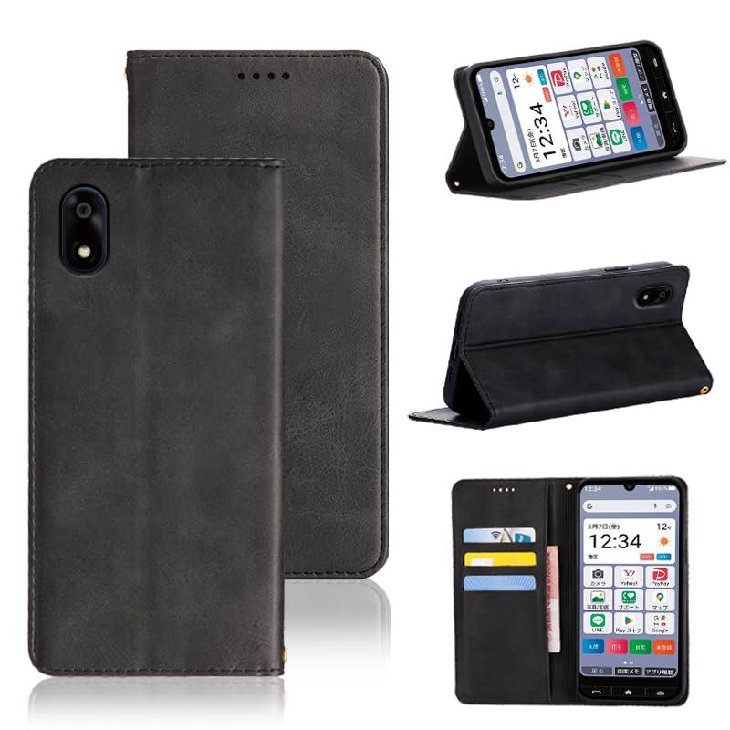 GRATIQUE MIEIの適用 かんたんスマホ4 A402ZT ケース 手帳型 手帳型ケース スマホケース カバー 手帳型 PUレザー カード収納 財布型 耐衝撃 ケース マグネット スタンド機能付き 5色(適用 かんたんスマホ4 a402ZT｜アングル3